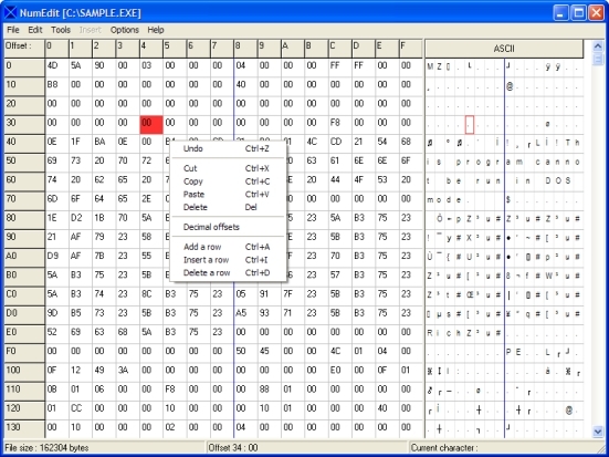 NumEdit Screenshot